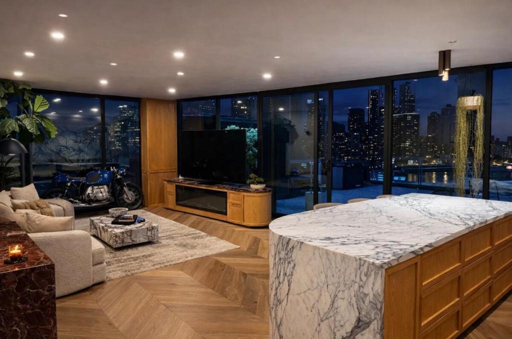 Designer Wellness Penthouse with Riverfront Terrace in Melbourne CBD