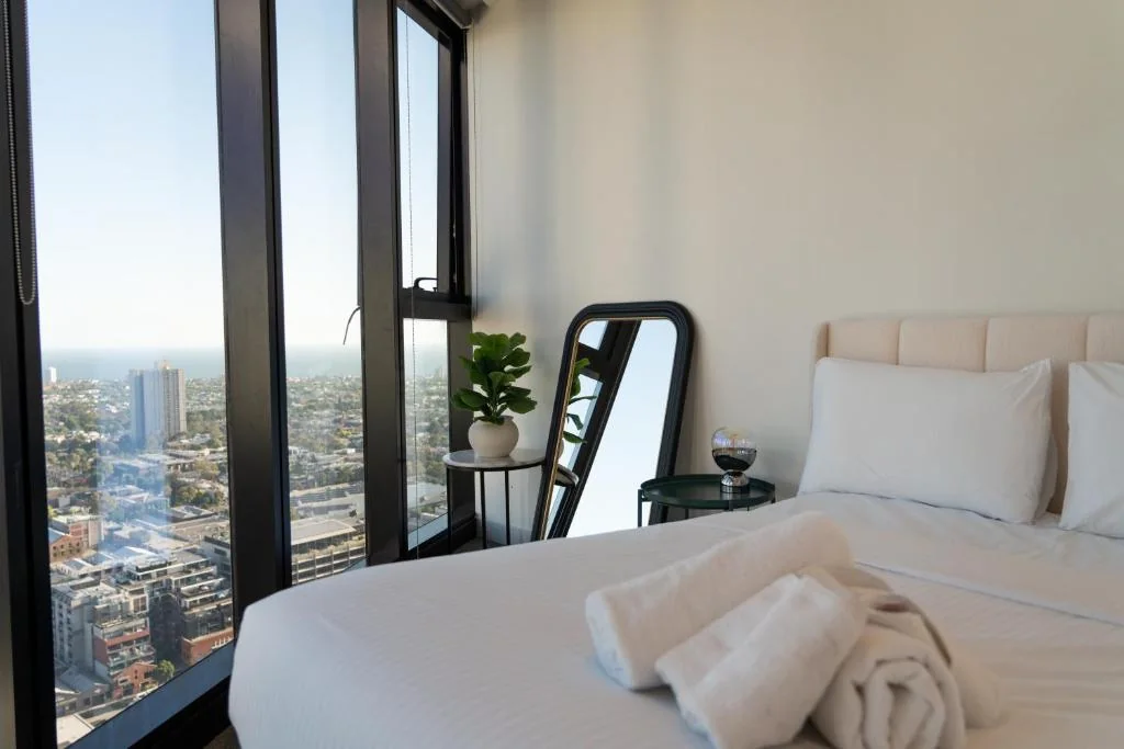 Bedroom at the Shadow Play sub-penthouse